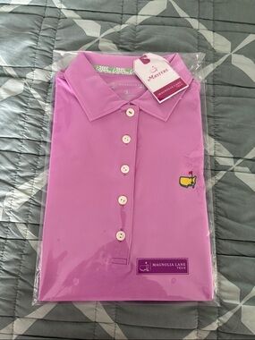 2026 Masters Magnolia Lane Women’s Polo in Purple with Embroidered Golf Emblem